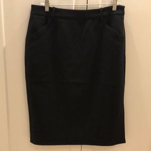 Banana republic black pencil skirt